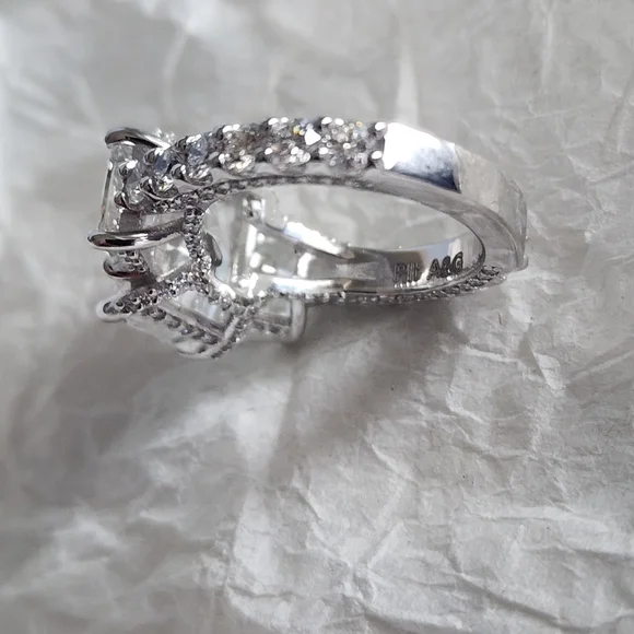 9.02 Total CT Lab Grown Platinum Engagement Ring  IGI Size 6 - Picture 7 of 16